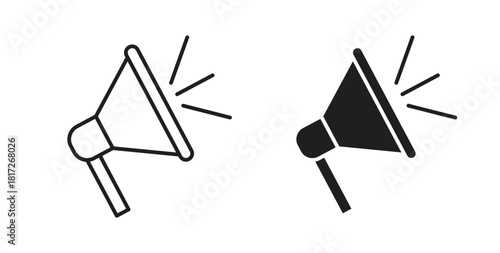 Megaphone icon. filled flat sign for mobile concept and web design