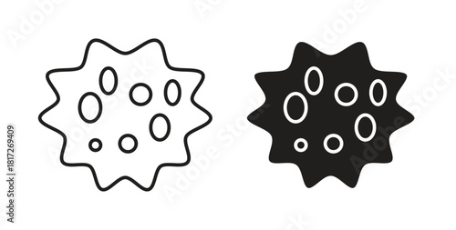 Microorganism icon. filled flat sign for mobile concept and web design