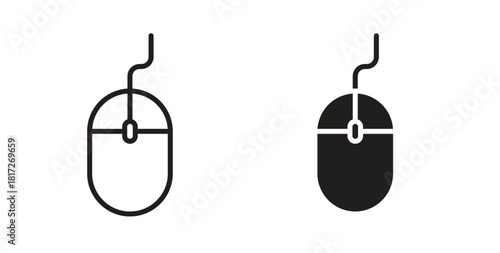 Mouse icon. filled flat sign for mobile concept and web design