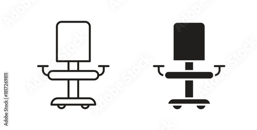 Office chair icon. filled flat sign for mobile concept and web design