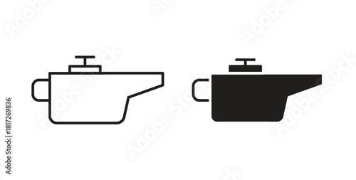 Oil can icon. filled flat sign for mobile concept and web design