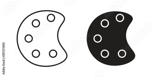 Palette icon. filled flat sign for mobile concept and web design