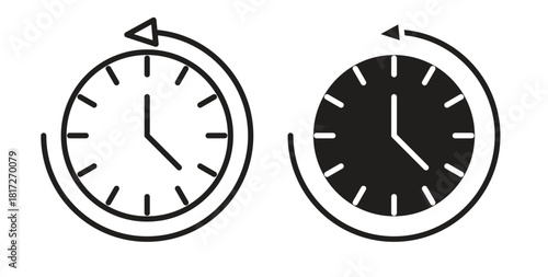 Past time icon. filled flat sign for mobile concept and web design