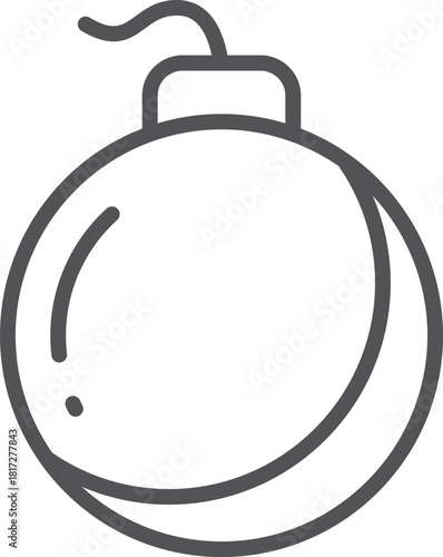 A black and white drawing of a bomb