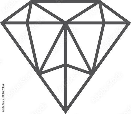 A diamond is shown in black and white