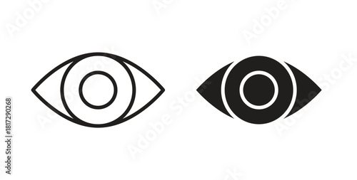 Eyes icon in doodle and stroke style.