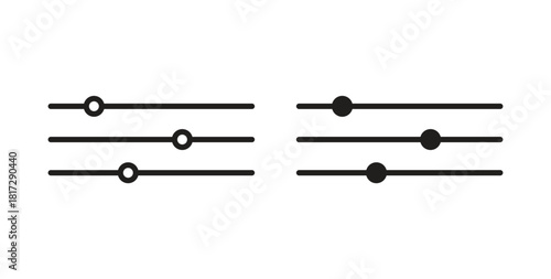 Filter Button icon in doodle and stroke style.