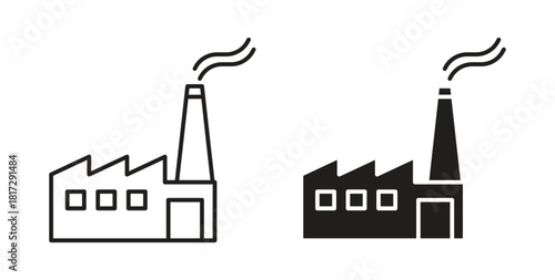 Industry icon in doodle and stroke style.