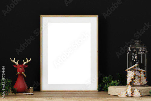 christmas frame mockup