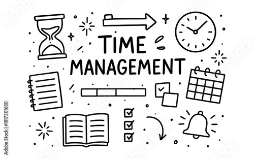 Hand-drawn elements for effective time management