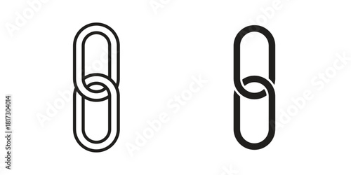 Link icon in line design. Simple icon vector