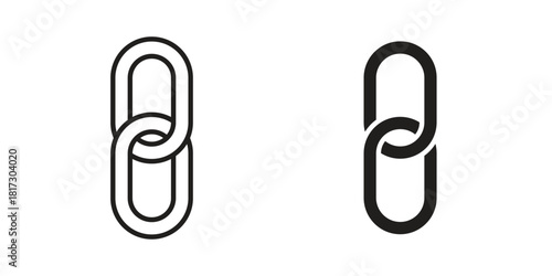 Link icon in line design. Simple icon vector