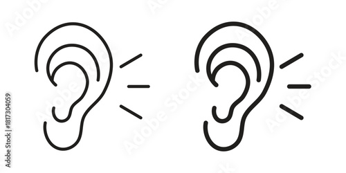 Listening icon in line design. Simple icon vector