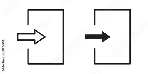 Log in icon in line design. Simple icon vector