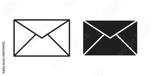 Mail icon in line design. Simple icon vector