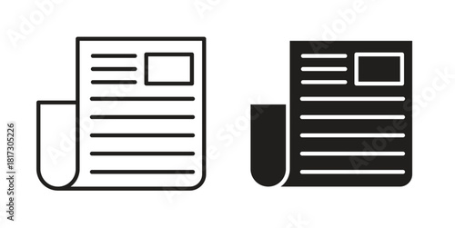 News icon in line design. Simple icon vector