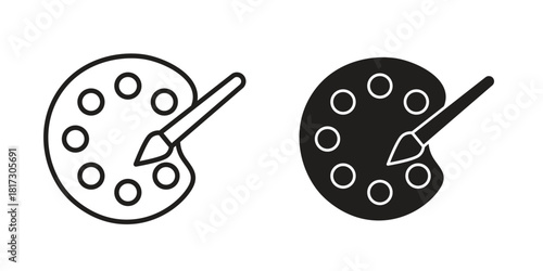 Paint icon in line design. Simple icon vector