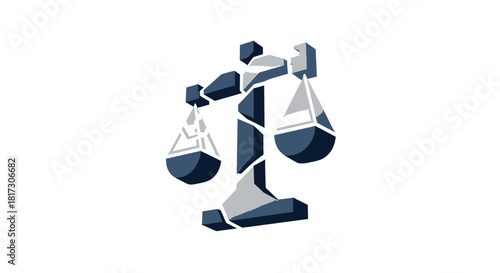 Abstract Concept of Balance Law and Justice Representation for Any Purpose Design