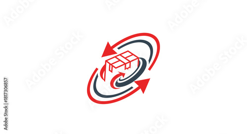 Abstract Concept of Iterative Design and Feedback Loop Visualization