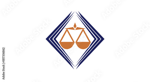 Abstract Concept of Justice and Law Representation in a Graphic Law Logo Design