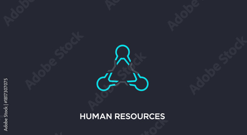 Abstract Company Network Representation Symbolizing Human Resources and Connections