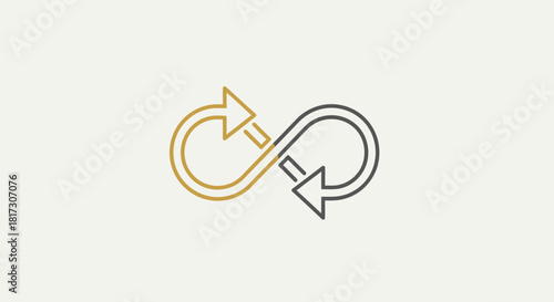 Abstract Concept Symbolizing Iteration, Recycling, and Digital Transformation in Modern Design