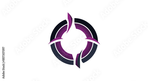 Abstract Compass Design: Modern and Minimalist Emblem for Versatile Applications
