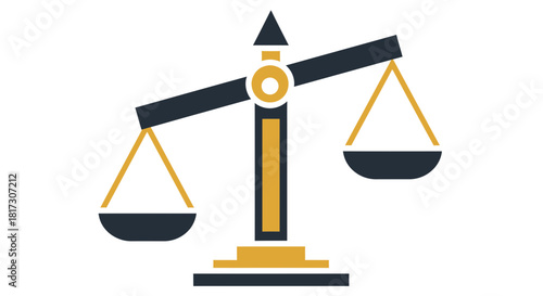 Abstract Conceptual Representation of Legal Balance and Justice Symbolism in Modern Era