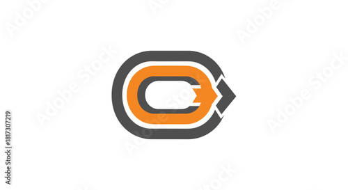 Abstract Conceptual Logo: Direction, Growth, And Innovative, Futuristic Corporate Design