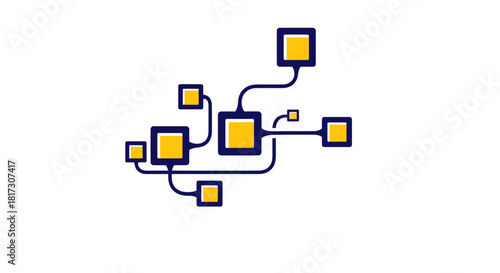 Abstract Connectivity Graphic: Illustrating Digital Networks, Data Flow, and System Integration