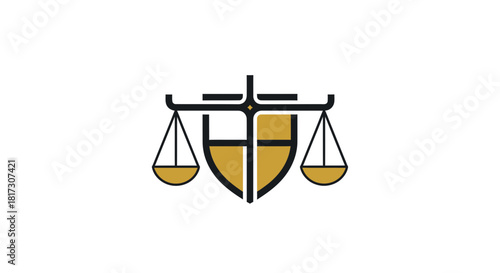 Abstract Concept Depicting Judicial Balance And Legal Principles With Scale Symbol
