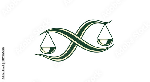 Abstract Concept Depicting Judicial Balance And Everlasting Harmony In Sophisticated Design
