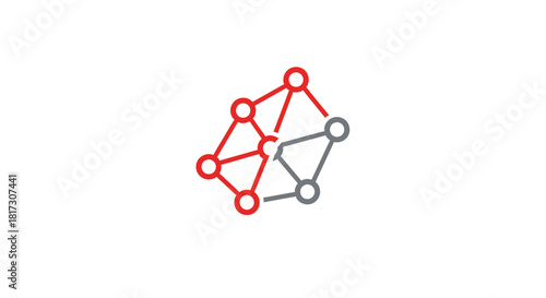 Abstract Connectivity Graphic Representing Networks and Interconnected Systems Visualization
