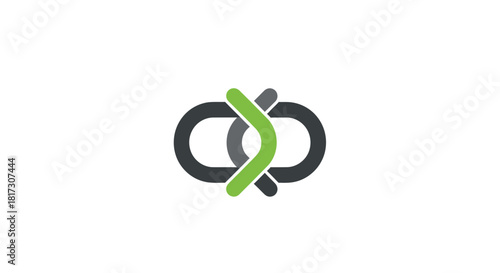Abstract Connectivity Symbol Depicting Connection, Link, and Integrated Systems Design