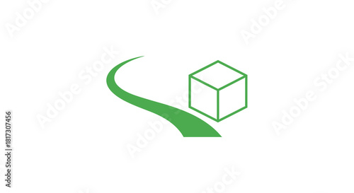 Abstract Concept Depicting Logistics, Path, Delivery, Package, And Commercial Progression