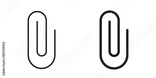 Paperclip icon in line design. Simple icon vector