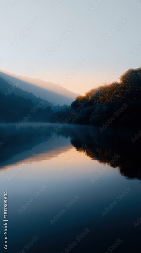 Fototapeta premium Nature moment, serene colors, ultra-realistic, trending on Adobe Stock, perfect lighting
