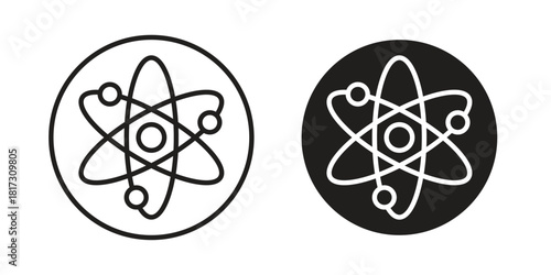 Physics icon in line design. Simple icon vector
