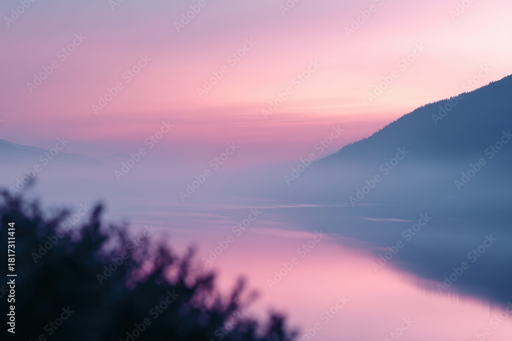 Fototapeta premium Travel landscape, serene colors, soft lighting, trending on Adobe Stock, perfect lighting