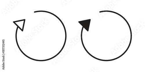 Reset icon in line design. Simple icon vector