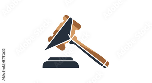 Abstract Courtroom Symbol Representing Justice, Legal Decisions, and Legal Proceedings