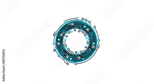 Abstract Digital Circuitry: A Contemporary Visual Depiction of Technological Innovation