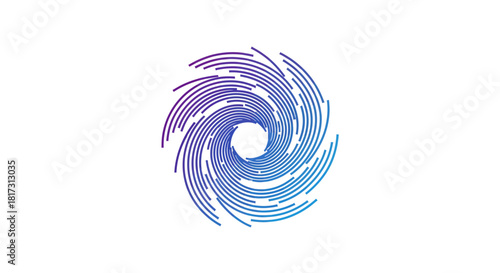 Abstract Cyclone Design With Modern Color Palette And Geometric Pattern Visualization