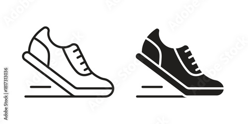 Shoes icon in line design. Simple icon vector