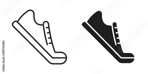 Shoes icon in line design. Simple icon vector