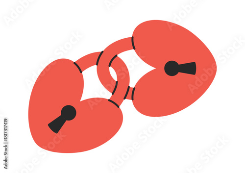 Love locks Valentines day sticker