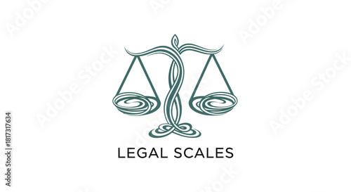 Abstract Elegant Artwork Depicting Justice And Balance In a Symbolic Illustration