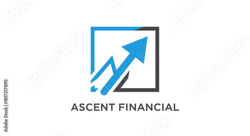 Abstract Financial Growth Logo and Corporate Branding Visual Representation