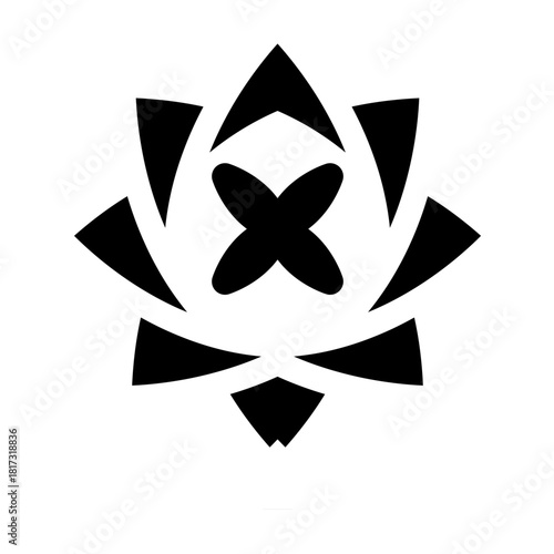 Black and white star icon and spades suit playing card symbols for luck in a casino gambling game