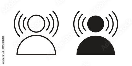 Influencer icon on white background. Stock vector icon